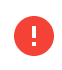Icon showing an exclamation mark on a red circle